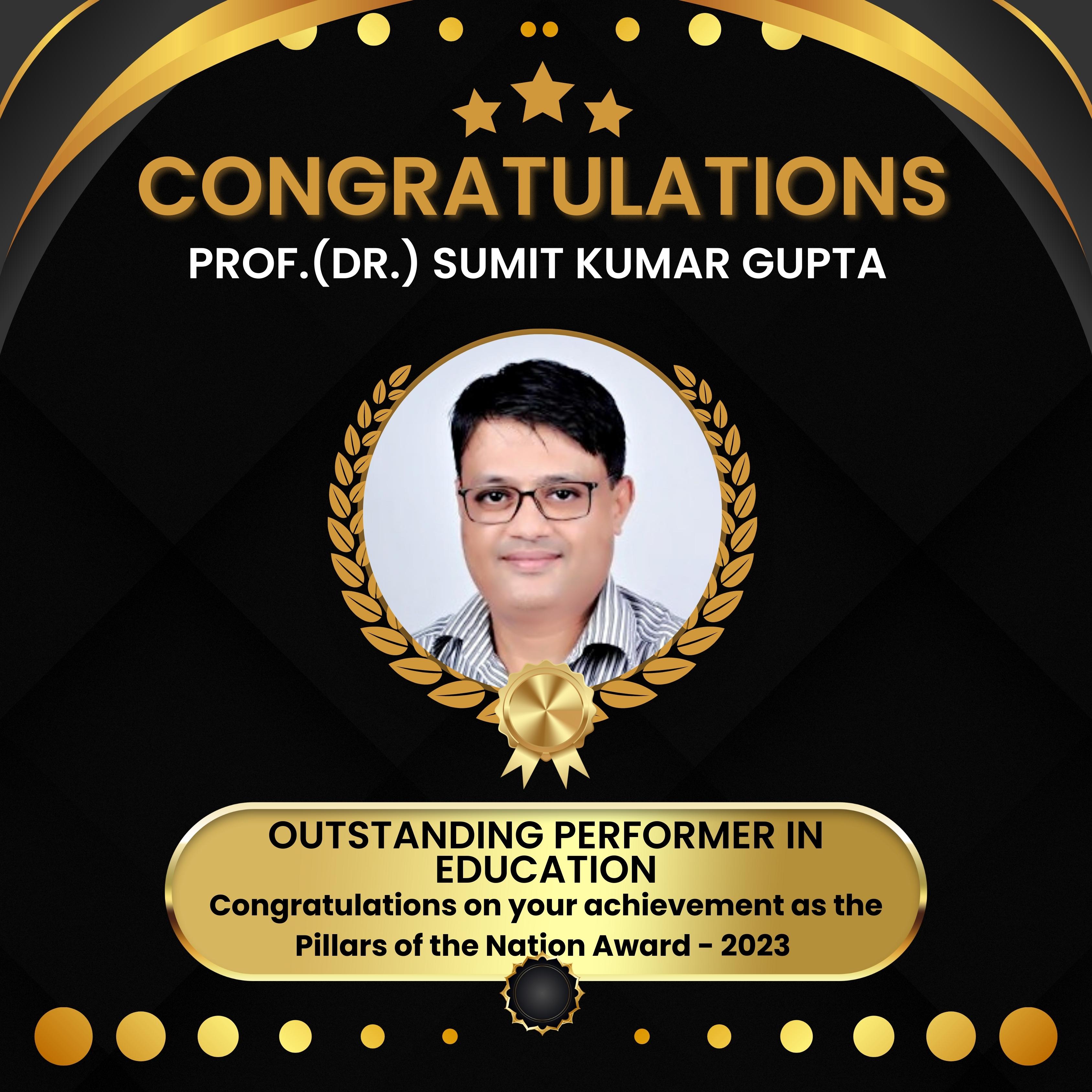 Prof.(Dr.) Sumit Kumar Gupta